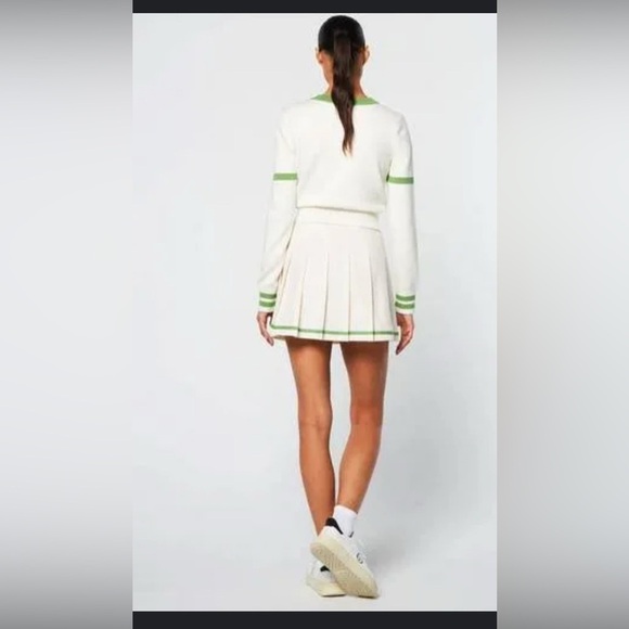 Sergio Tacchini Varsity-Style Lucia Knit Gardenia Luxury Cardigan , Small - Picture 9 of 11